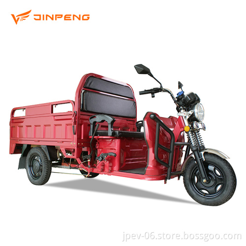 JINPENG Most Popular Electric Tricycle Big Power  Electric Tricycle Strong Wheels Electric Tricycle  for Cargo Use